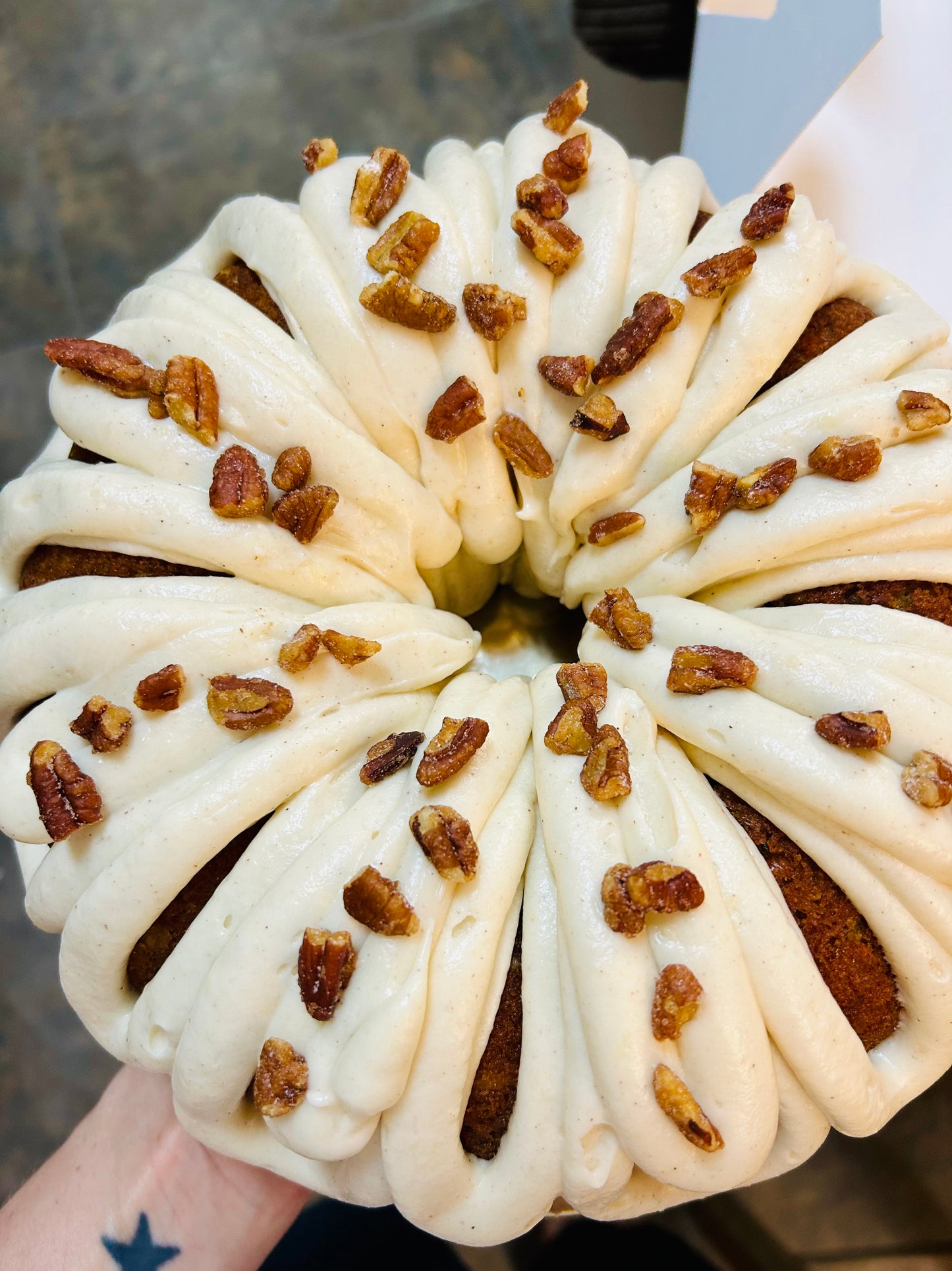 Carrot Bundt cake with Cream cheese frosting