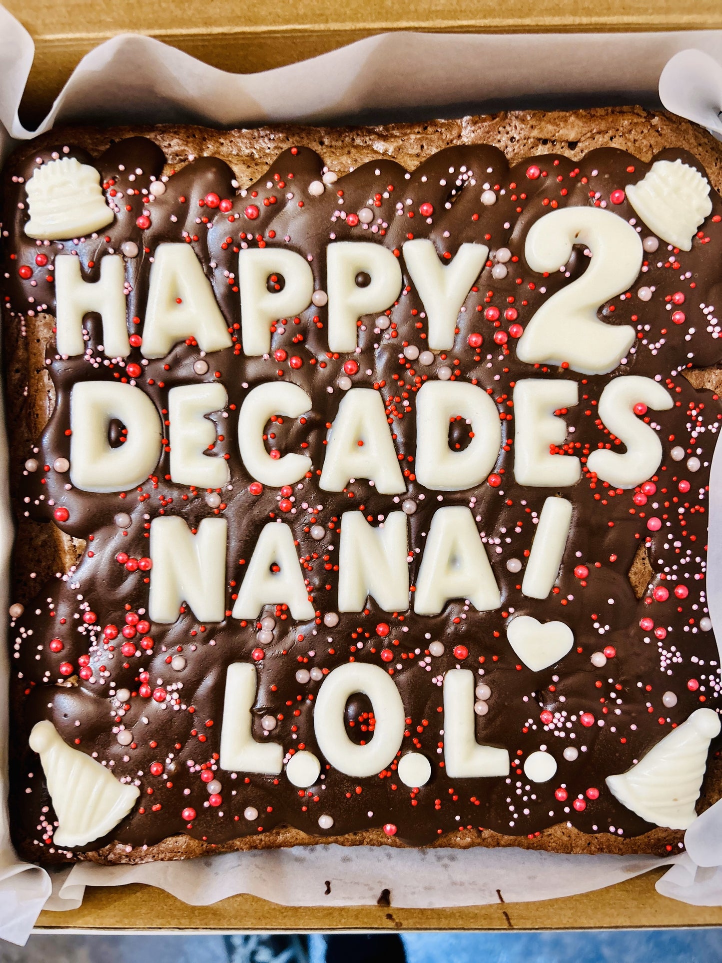 Birthday Customized Brownie Note! 9x9'