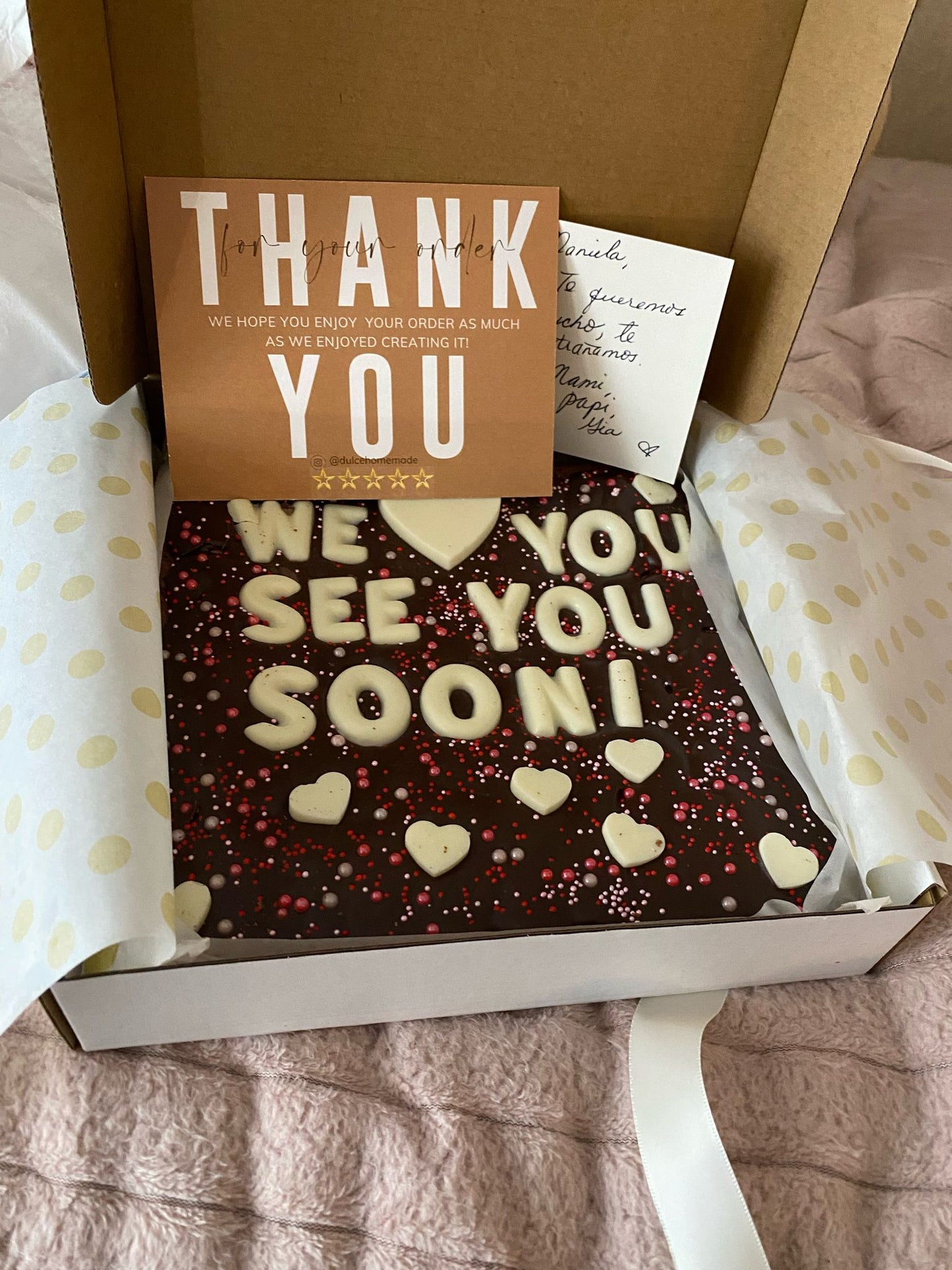 Customized Brownie Note! 9x9' Choose your colors!