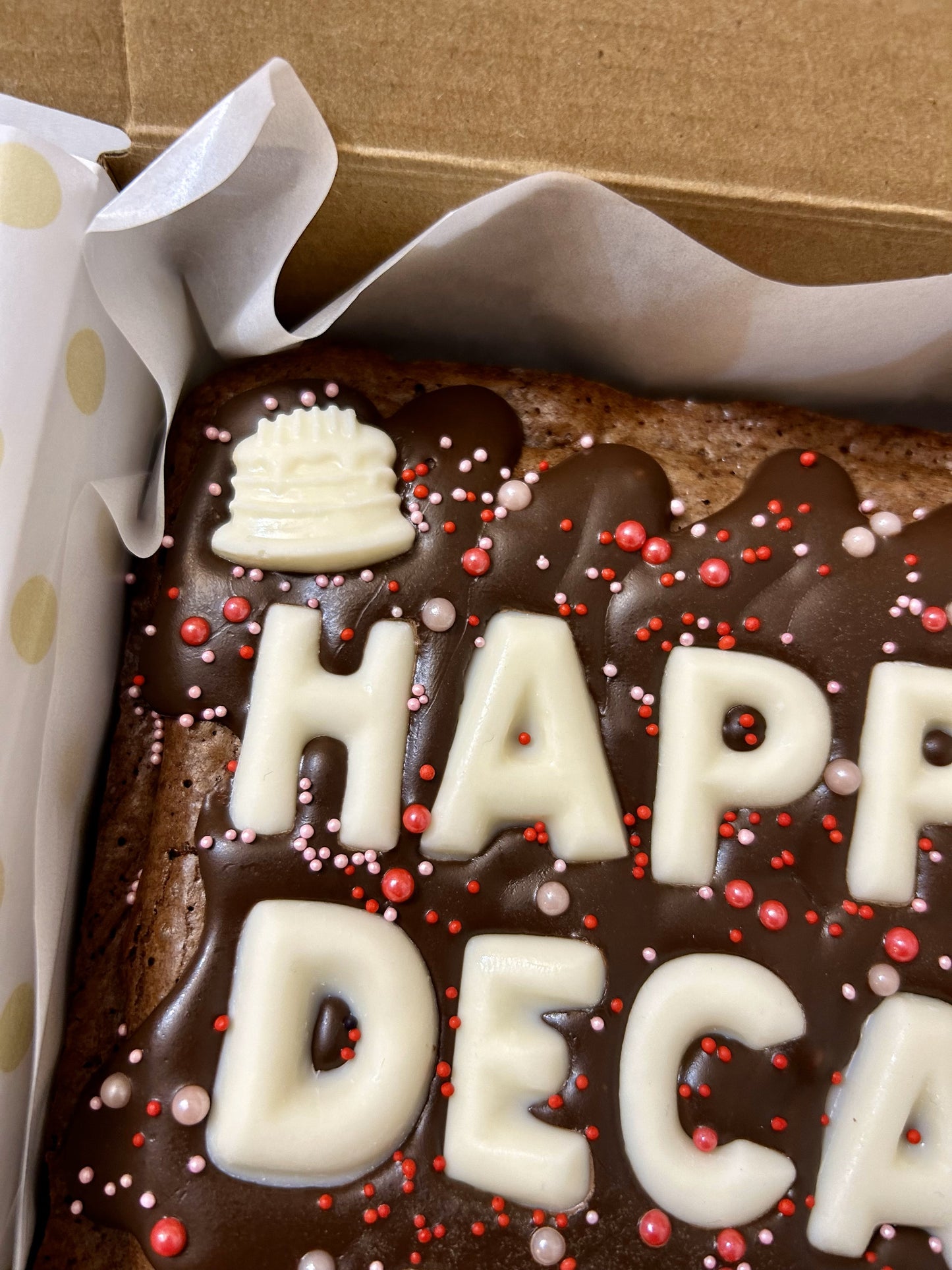 Birthday Customized Brownie Note! 9x9'