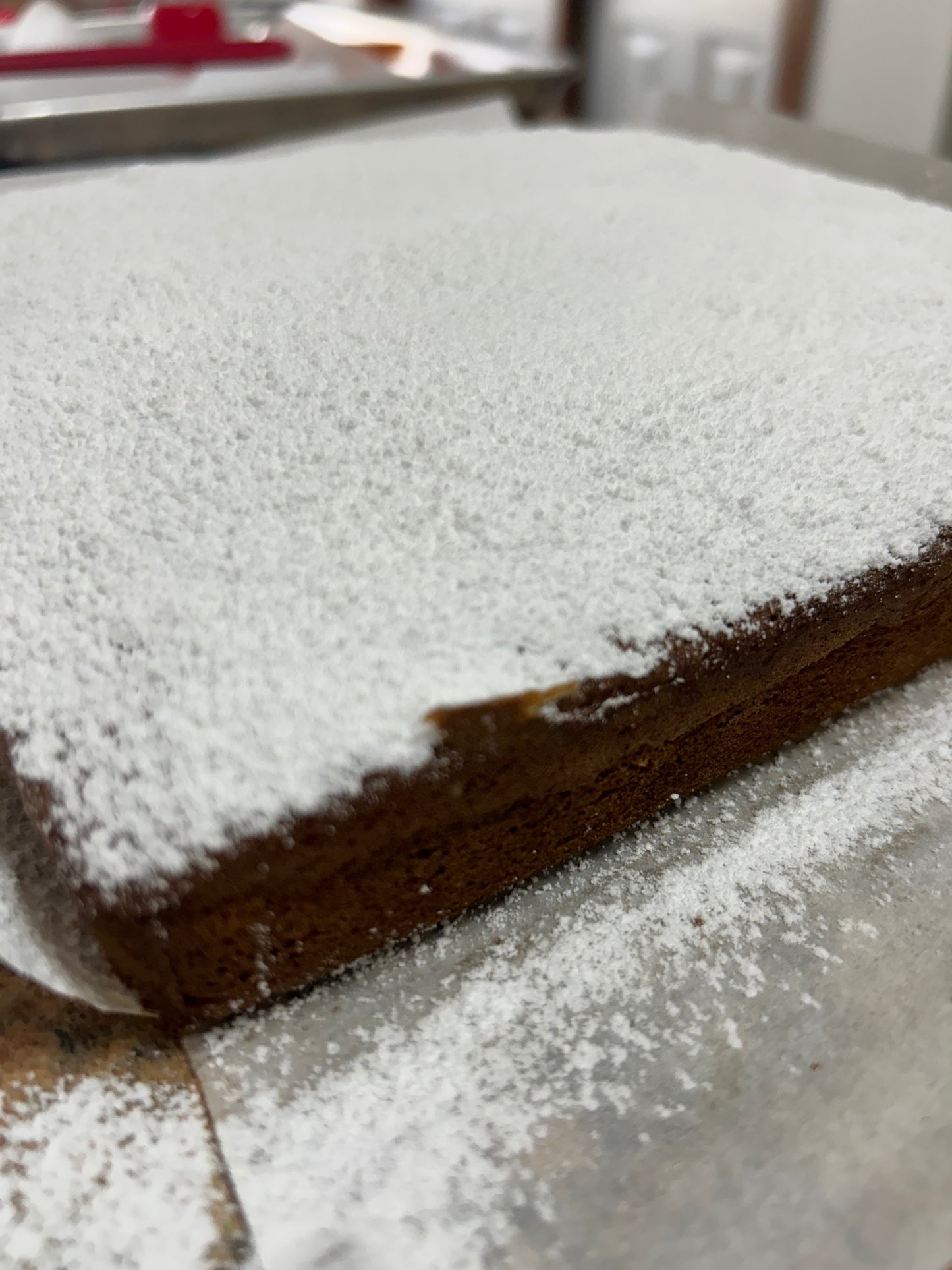 Pistachio Panetela with Cream cheese filling Slab