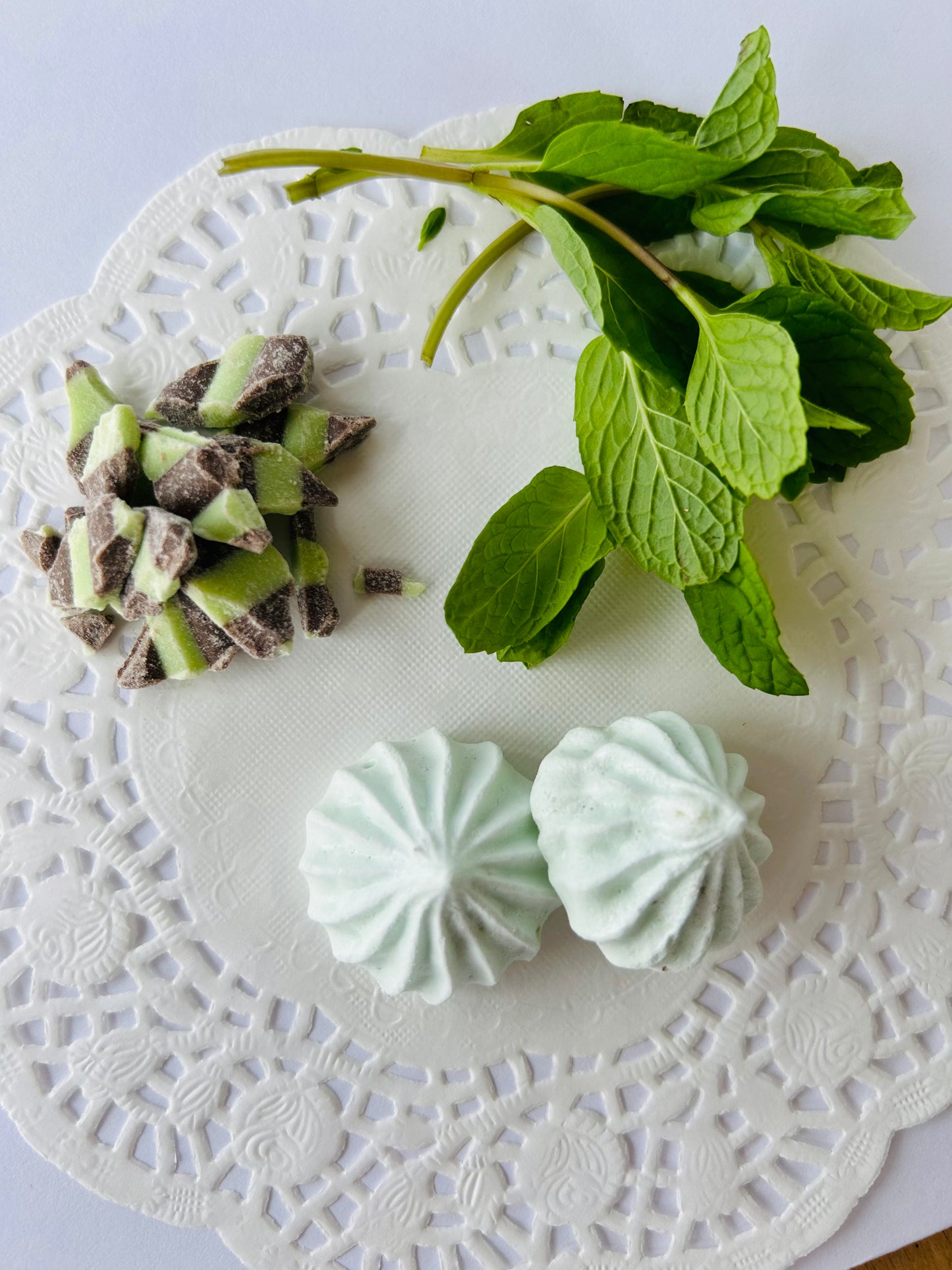 Mint Chocolate Fudge Meringues, Gluten Free, 50 pieces