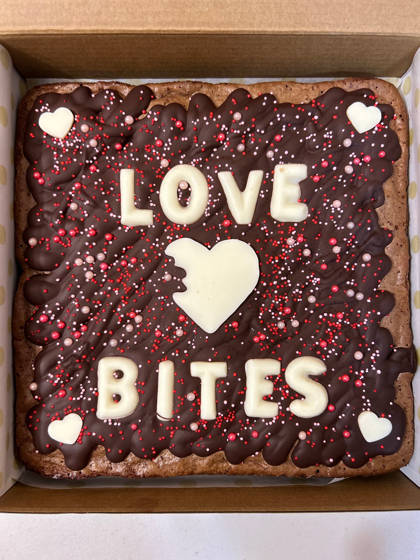 Valentines ❤️ Customized Brownie Slab! 9x9'