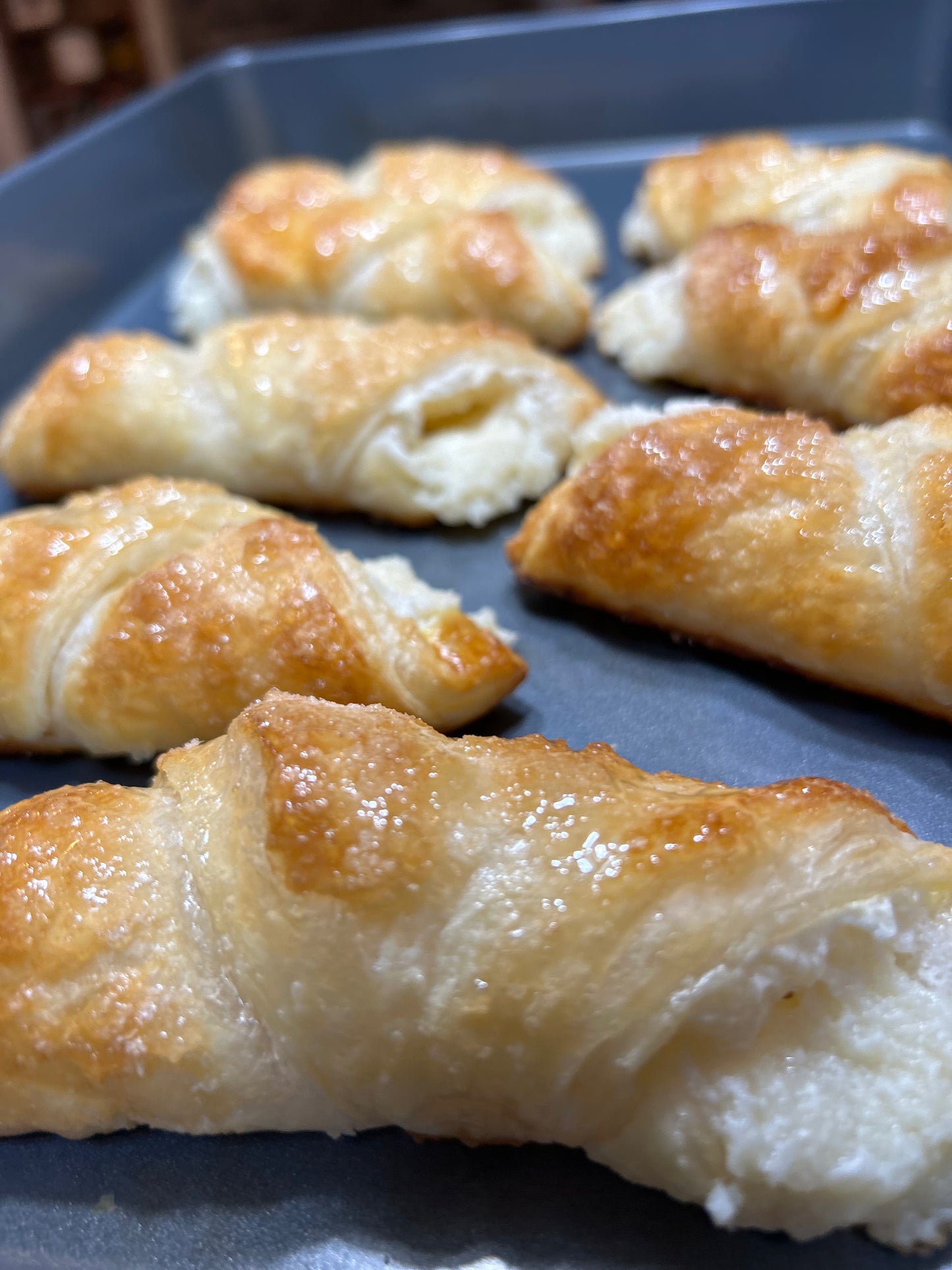 Original Quesitos Puff Pastry Filled With Sweet Cheese- Box of 8 Pieces